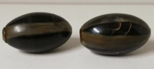 Holz Handwerk Perlen Groß Afrikanischer Stil (2" x 1,25") Halsketten Makramee - 2er Set - Bild 1 von 3