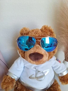 New Guess Sunglasses Fashion Aviator Silver Frame and Blue Mirror Lens Gold - Picture 1 of 6