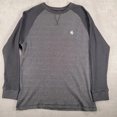 Rugby University Thermal Long Sleeve Black Gray Logo Shirt Mens Size Large - Image 1 of 4