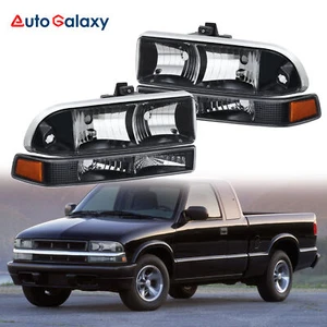 2PCS Front Headlights Assembly & Bumper Lights For 98-04 Chevy Blazer S10 Pickup - Picture 1 of 10