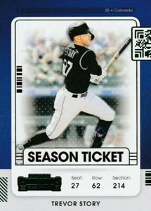 2021 Panini Contenders Season Ticket Trevor Story #85 Green - Picture 1 of 2