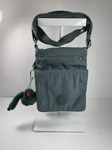 Kipling Eldorado Crossbody Bag Shoulder Purse Night Teal Tonal Nylon - Picture 1 of 8