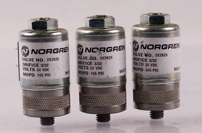 (Lote de 3) Válvula Norgren Nº Orificio 2X2825, 3/32 24VDC 145PSI Foto 1 de 4