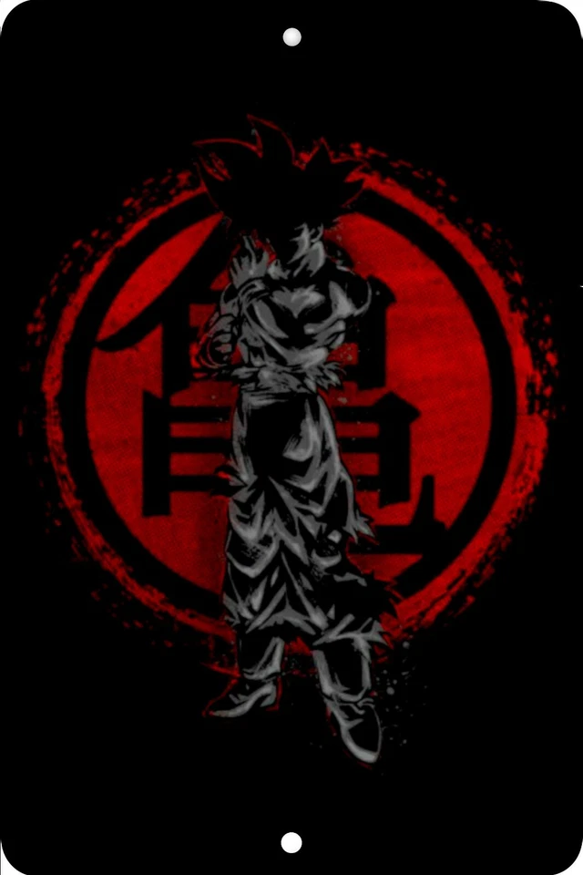 Dragon Ball, день рождения, домашний знак, домашний декор металлический алюминий, США, черный - Изображение 1 из 1