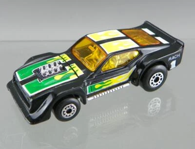 Vintage 1986 Matchbox MB67 Diecast 1/64 Black Green Yellow IMSA Mach 1 Mustang - Image 1 of 4