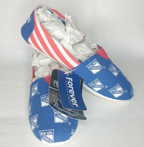 New York Rangers NHL Forever Collectibles Womens SzM(7-8) Slip On Canvas Shoes Cover