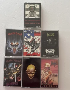 Death Metal Cassette Tape Lot 7 Classics Motorhead Voivod S.O.D. Death Kreator - Picture 1 of 15