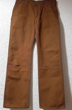 Denim Jeans IRON HEART 801 Double Knee Logger JEANS Brown Japan W:38 Inseam:34