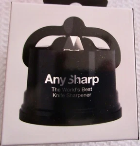 ANYSHARP  WORLD'S  BEST KNIFE  SHARPENER  POWER  GRIP  SUCTION  BLACK   (U3CL) - Picture 1 of 1