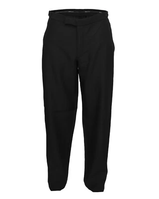 NUEVO CON ETIQUETAS ARMANI COLLEZIONI Pantalones de vestir Pantalones Negro Verano Lana Lujo Italia EE. UU. 39 Foto 1 de 3