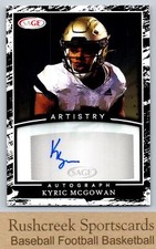 2022 SAGE #A-KM3 Kyric Mcgowan Artistry Auto  Autographs Black White Border 