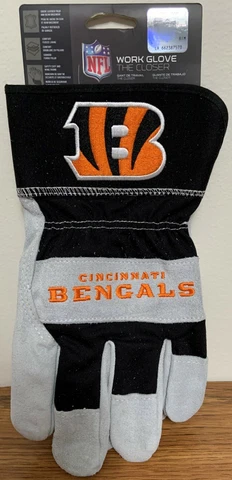 CINCINNATI BENGALS DURABLE HEAVY DUTY WORK GLOVES NEW 🐯 Cover