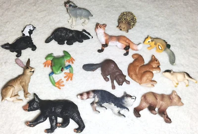 Resina Bosque Animales Pastel Topper Surtido Rana Erizo Zorro Osos y Más Foto 1 de 4