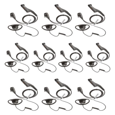 10 X D SHAPE SOFT EAR-CUP PTT EARPIECE FOR MOTOROLA RADIO DP3400, DP3401, DP3600 - Image 1 of 4