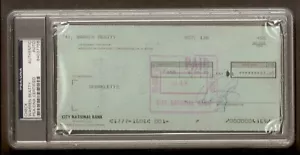 Estuche Warren Beatty Oscar Academy Check Firmado Automático PSA/ADN ENCAPSULADO 9,5x4,5 - Imagen 1 de 2