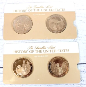 Franklin Mint History of the United States Medals Sets 1938.39,46,47 Bronze. - Picture 1 of 11