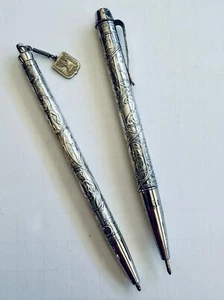 Two Vintage Sterling Silver 925 Israel Judaica Hebrew  Pen - Picture 1 of 5
