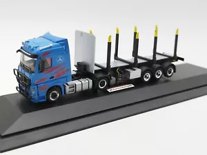 Modellino vetrina acrilica 1:87 Herpa H0 Mercedes Actros trasporto legno fatto a mano - Foto 1 di 10