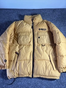 Chaqueta acolchada Southpole vintage para hombre XL amarilla y negra Y2K Hip Hop - Imagen 1 de 9