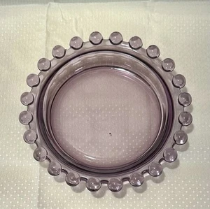 Vintage Candlewick Hobnail Imperial Glass 6" Purple Amethyst Round Dish Trinket - Picture 1 of 10