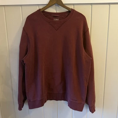 Sudadera para hombre LL Bean rojo oscuro, talla XL, ajuste tradicional Foto 1 de 4