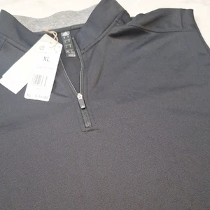 New Adidas Black Club Quarter Zip Vest Golf Performance Mens Sz XL - Picture 1 of 7
