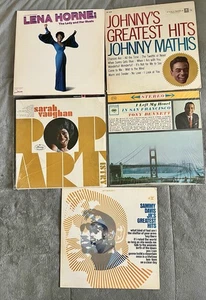 Johnny Mathis Sarah Vaughan Tony Bennett Lena Horne Sammy Davis LP Lot - Picture 1 of 17