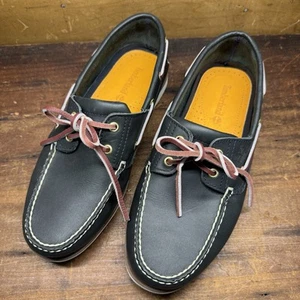 Timberland Mens 2 Eye Leather Deck Boat Shoes Sz 9.5 TB174036484 EU43.5 Preowned - Picture 1 of 14