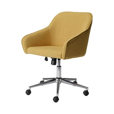 Arvor Yellow Linen effect Office Chair (H)945mm (W)620mm (D)640mm - Image 1 of 4