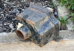 Antique Vintage Gutter Cast Iron Rain Water Hopper Garden Planter Flower Display - Picture 1 of 11