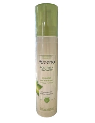 Gel limpiador micelar Aveeno positivamente radiante desmaquillante 5,1 OZ nuevo Foto 1 de 2