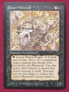 Magic The Gathering LEGENDS LESSER WEREWOLF black card MTG - Picture 1 of 2
