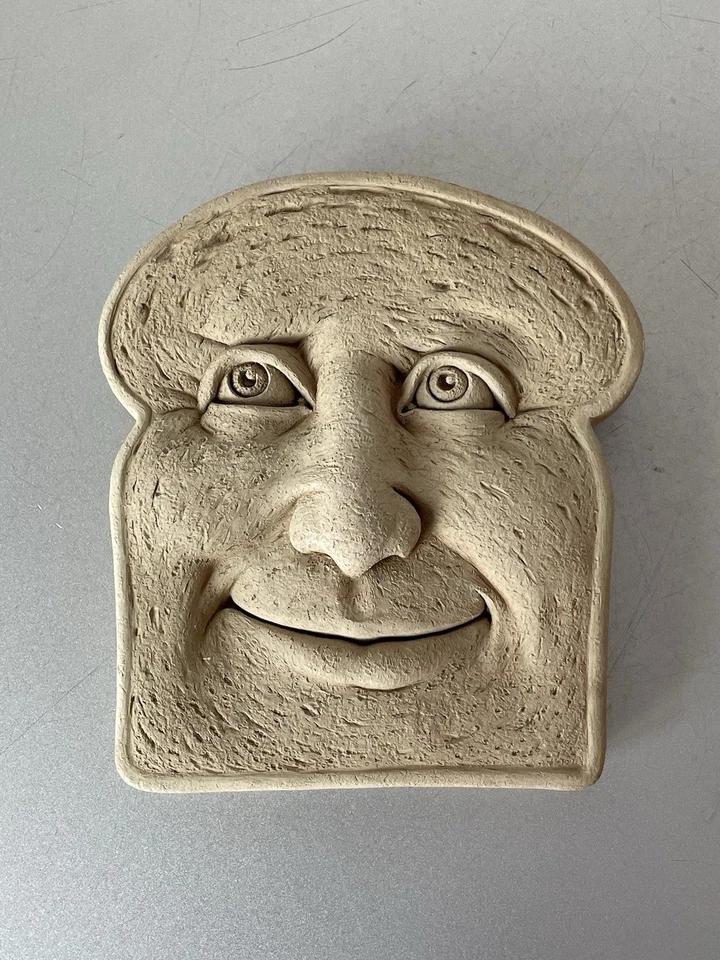 2007 CARRUTH STUDIO «Изящно быть разминанным» хлеб тост лицо стены вися табличка - Изображение 1 из 4