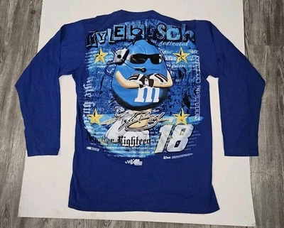 Camisa de manga larga Chase Authentics Kyle Busch doble cara M&M para hombre talla L Foto 1 de 3