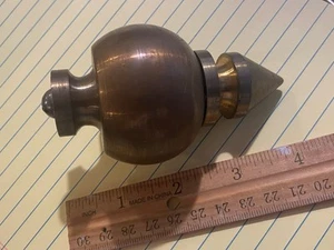 VINTAGE LARGE HEAVY BRASS PLUMB BOB LEVEL TURNIP Wood Working Tool - UNMARKED - Picture 1 of 6