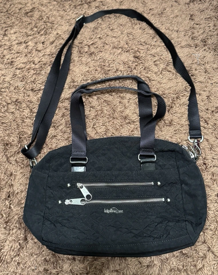 Bolso Bandolera/Hombro Acolchado Negro Kipling HB7065-085 - Excelente Estado Foto 1 de 4