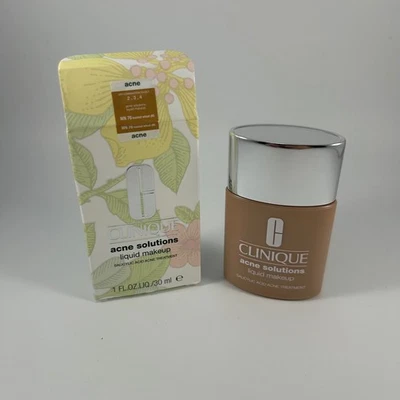 Clinique Acne Solutions Liquid Makeup Foundation WN76 Acne Treatment 1 fl oz NEW - Image 1 of 4