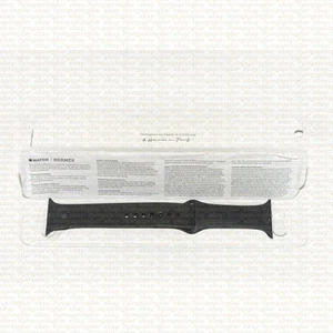 Bracelet sport noir Apple Watch Hermès 45 mm neuf authentique OEM convient 42 mm 44 mm - Photo 1/3