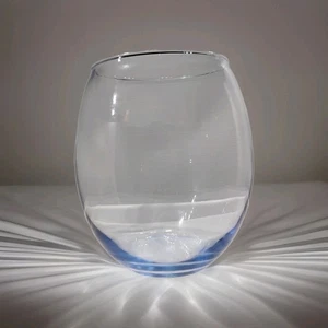 Vaso Art Decò Vintage Vetro Azzurro 11" MCM - Foto 1 di 15