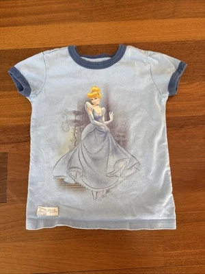 Vintage Disney Studio Collection Girls Princess Cinderella T-Shirt Blue XXS 2/3 - Image 1 of 4