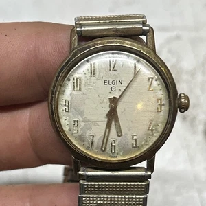 Orologio da polso vintage 327 Elgin 17j carica manuale solo per ricambi usura pesante - Foto 1 di 17