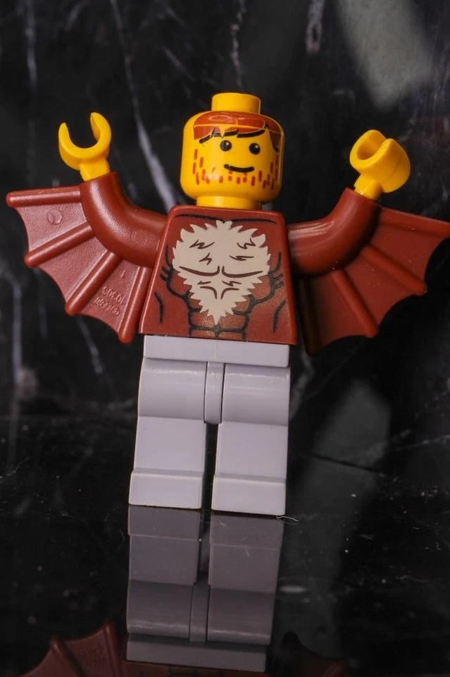 Lego Minifigure- Reddish Brown Torso Batman Bat with Tan Fur - Image 1 of 1