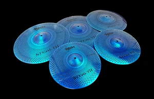 RECH STEALTH 5 PC CYMBAL SET BLUE - LOW VOLUME CYMBALS - FREE CYMBAL BAG - Bild 1 von 11
