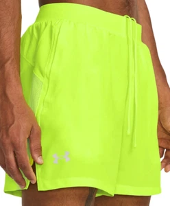 Pantaloncini da corsa Under Armour Launch 7" sfoderati, giallo alta vis, taglia small - Foto 1 di 4