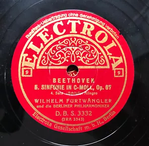 Furtwängler Beethoven 5 Sinfonie Berliner Phil. Schellack 5x78RPM Electrola - Bild 1 von 8