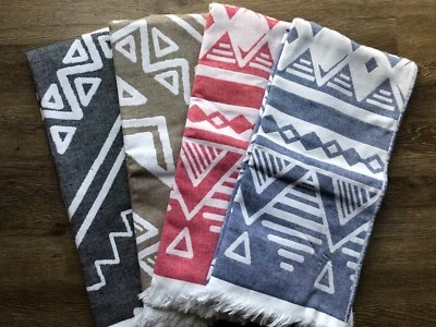  TOALLA DE PLAYA Bolero Pareo Hammam Turco Peshtemal 100% Algodón VENDEDOR DE EE. UU. Foto 1 de 4