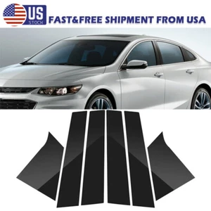 For 16~2021 Chevrolet Malibu Door Pillar Post Trims Gloss Black Car Accessories~ - Foto 1 di 11