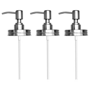 3 Pcs Lotion Pump Replacement Stainless Steel Bottle Pump Soap Dispenser Pump - Picture 1 of 11