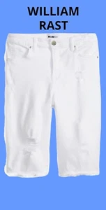 William Rast NWT White Distressed Denim Shorts Stretch Sizes 27 & 28 - Picture 1 of 9