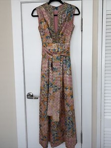 Vintage 1960s Oscar de La Renta for Jane Derby Beaded Metallic Gown